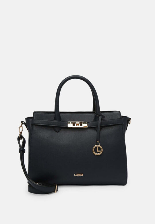 Torbica L CREDI Konstanze - črna, basic