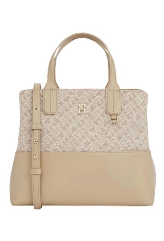 Torbica TOMMY HILFIGER Jacquard - med bež