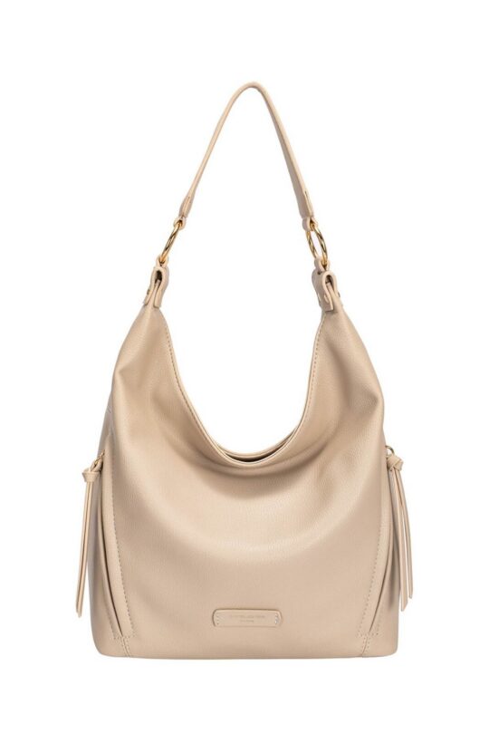 Torbica DAVID JONES - bež, elegantna, usnjena