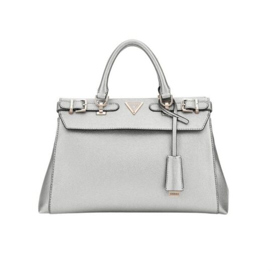 Torbica GUESS - metalik, siva