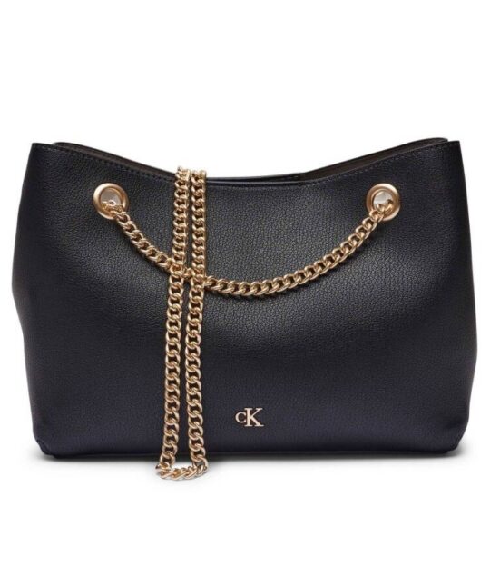 Torbica CALVIN KLEIN Minimal Monogram - črna