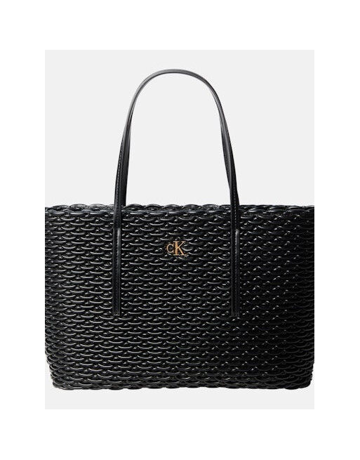 Torbica CALVIN KLEIN Pleated - črna