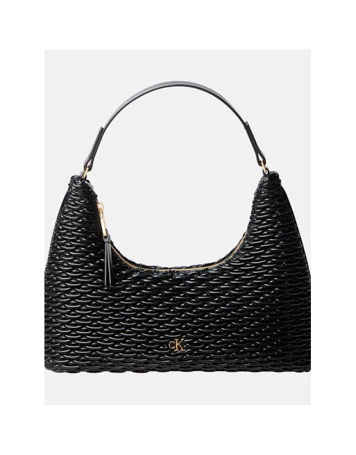 Torbica CALVIN KLEIN Pleated - črna