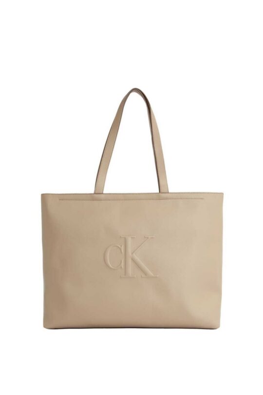 Torbica CALVIN KLEIN Sculpted Slim - bež, elegantna
