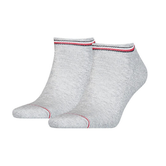 Moške nogavice TOMMY HILFIGER - kratke, sive, 2 para, 39/42