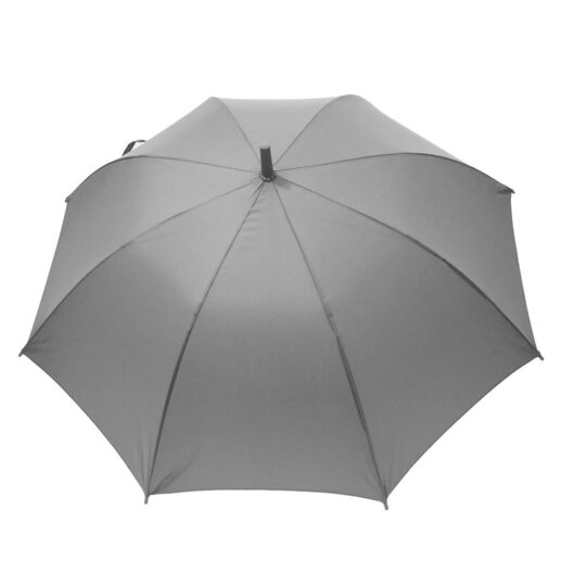 Dežnik U&M - avtomatski, dolg, siv, gumiran ročaj