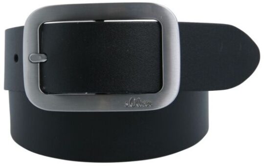 Pas S.OLIVER - črn, usnjen, ženski, 95 cm