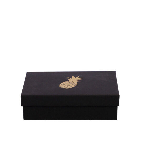 Darilna škatla - ananas, črna, 18 x 12,5 x 5 cm