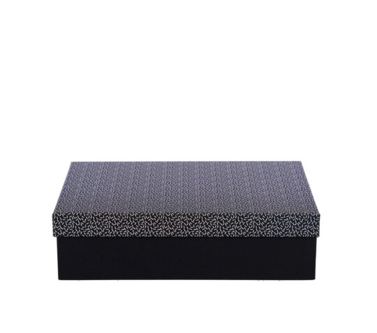 Darilna škatla - črte, črna, 28 x 19,5 x 7,5 cm