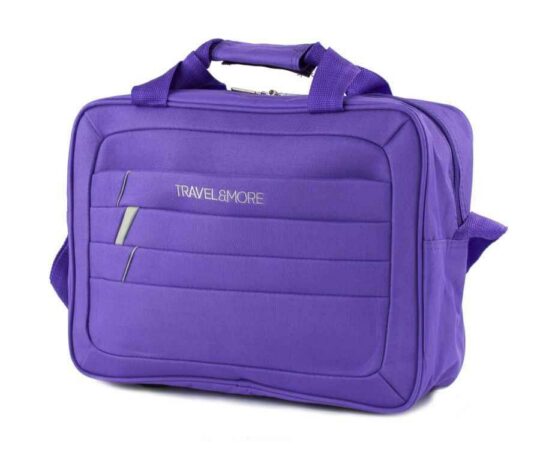 Potovalna torba TRAVEL & MORE Prague - vijolična, 40×29×14 cm