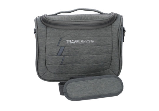 Potovalna torba TRAVEL & MORE - denim siva, 40×29×14 cm