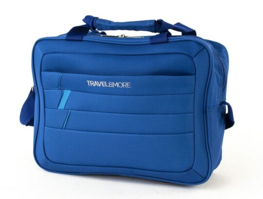 Potovalna torba TRAVEL & MORE - modra, svetlo modra, 40×29×14 cm
