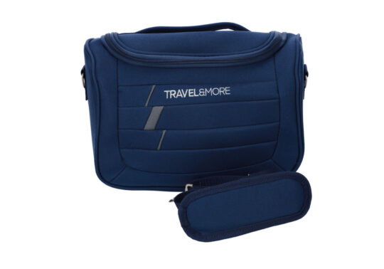 Potovalna torba TRAVEL & MORE - navy modra, 40×29×14 cm