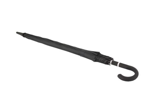 Dežnik - avtomatski, dolg, črn/bel, barvno ogrodje