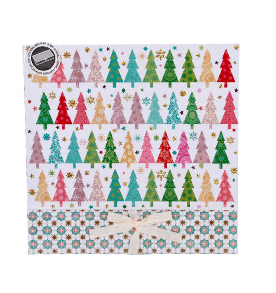 Voščilnica NL - božična smrečica, 23x23cm