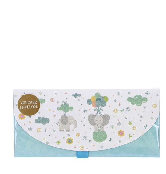 Voščilnica brez znamke - slon s kuverto, 23x11cm