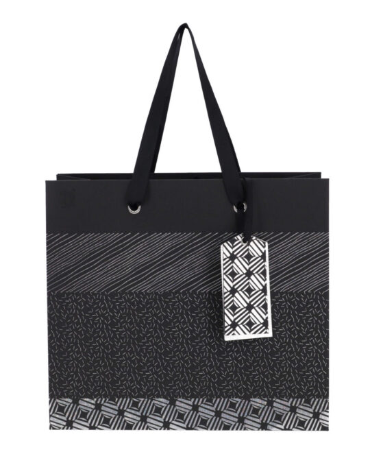 Darilna vrečka - črna, 28x25x11cm