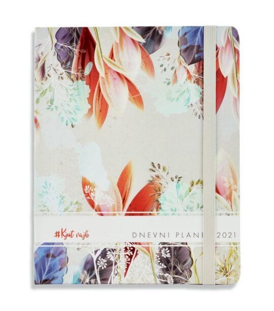 Planer KJUT VAJB - A5, dnevni, 2021, rože, UV