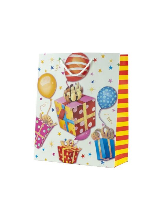 Darilna vrečka - rojstni dan, 26x10x32cm