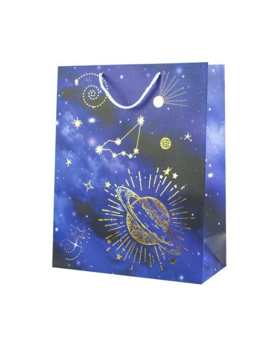 Darilna vrečka - zvezde, 26x10x32cm