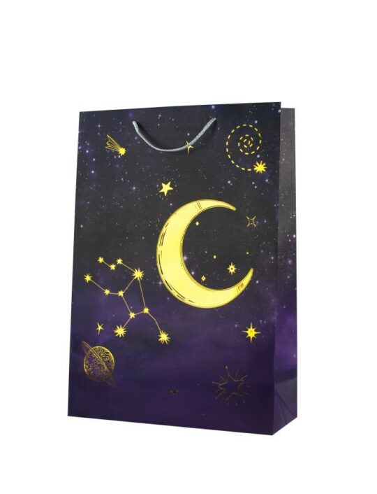 Darilna vrečka - zvezde, 30x12x41cm