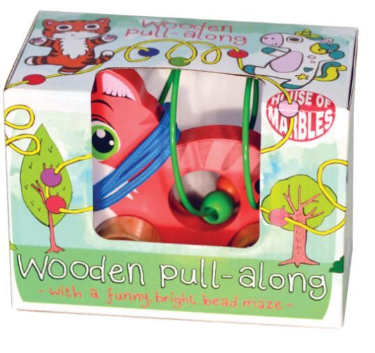 Igrača HOUSE OF MARBLES - lesena maze muca na poteg