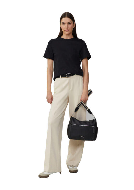 Torbica za čez ramo s.Oliver - črna, elegantna, ženska