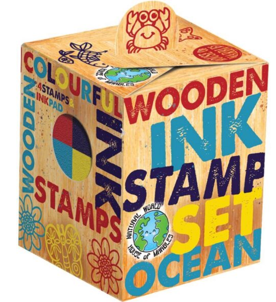 Štampiljke HOUSE OF MARBLES - lesene, set Ocean