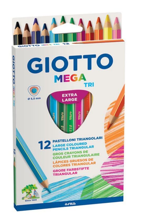 Barvice GIOTTO Mega Tri - 12 barv, trikotne
