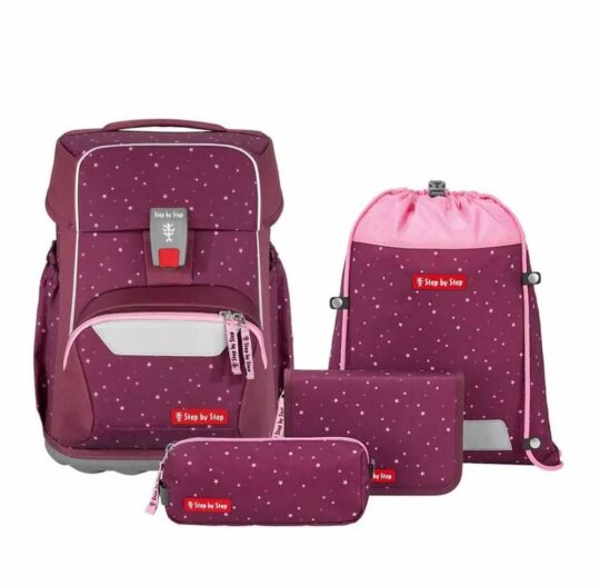 Šolska torba STEP BY STEP - Berry Stars, 4-delni set