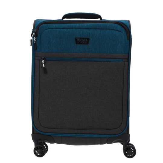 Kabinski kovček TRAVEL AND MORE - sivo črn, mehak, 35 l