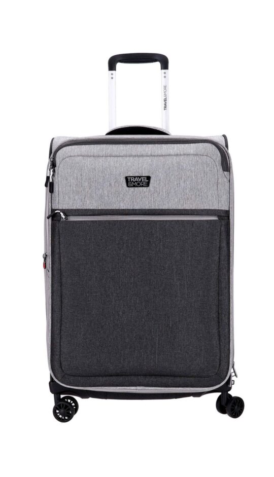 Kovček TRAVEL AND MORE - srednji, sivo črn, 65 l