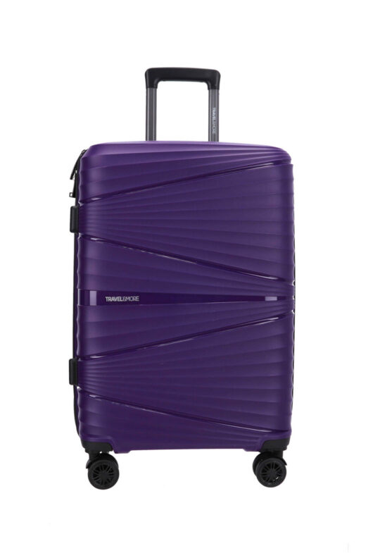 Kovček TRAVEL AND MORE Unbreakable - srednji, vijola, trdi, 55 l