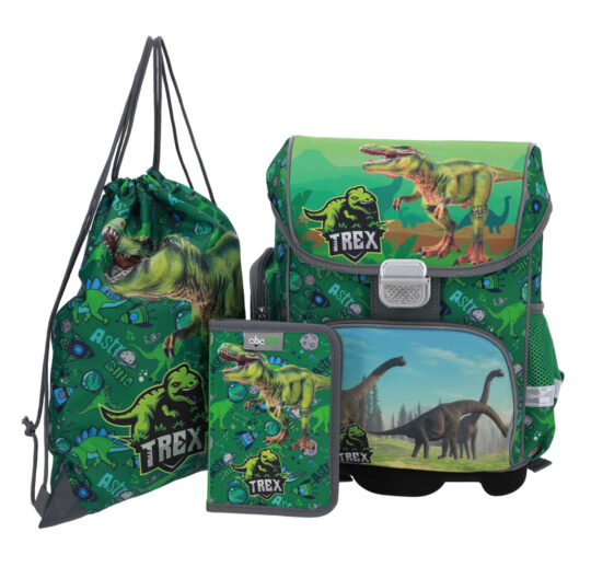 Šolska torba ABC123 Starter - dino, 20 l, 3-delni set