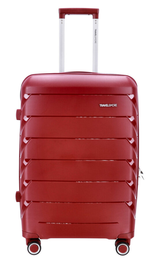 Kovček TRAVEL AND MORE Unbreakable - burgundy, srednji, trdi, 55 l