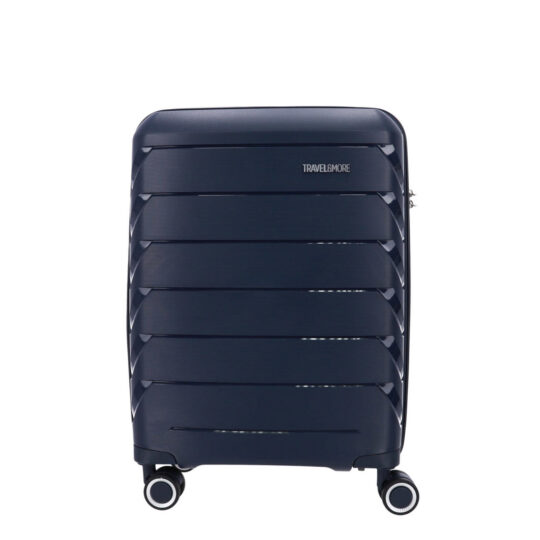 Kabinski kovček TRAVEL AND MORE Unbreakable - temno moder, trdi, 35 l