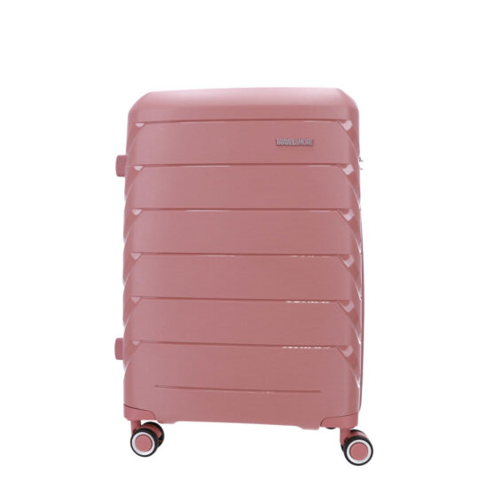Kovček TRAVEL AND MORE Unbreakable - rose gold, srednji, trdi, 55 l
