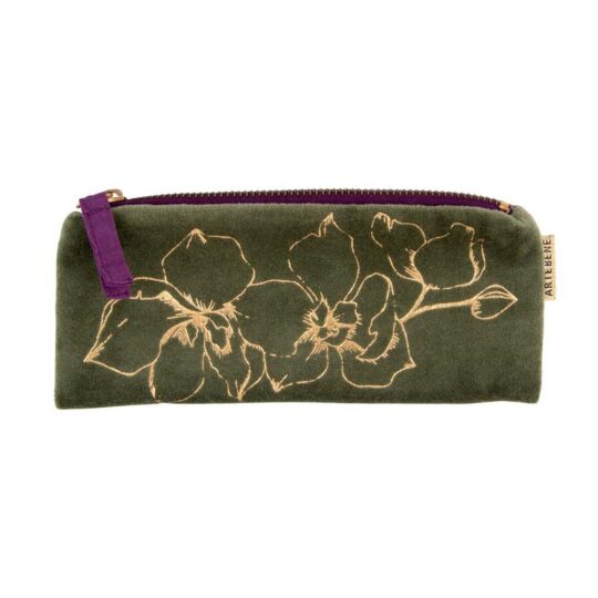 Kozmetična torbica ARTEBENE - žamet, 20x8,5 cm