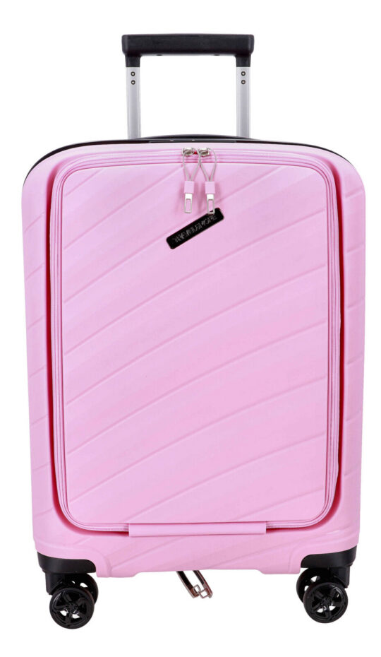 Kabinski kovček TRAVEL AND MORE Unbreakable - rose gold, trdi, predal, 38 l