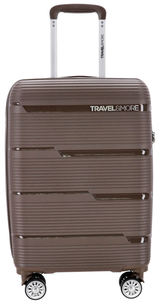 Kabinski kovček TRAVEL AND MORE Unbreakable - bronasti, trdi, 35 l