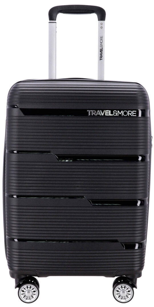 Kabinski kovček TRAVEL AND MORE - črn, trdi, 35 l