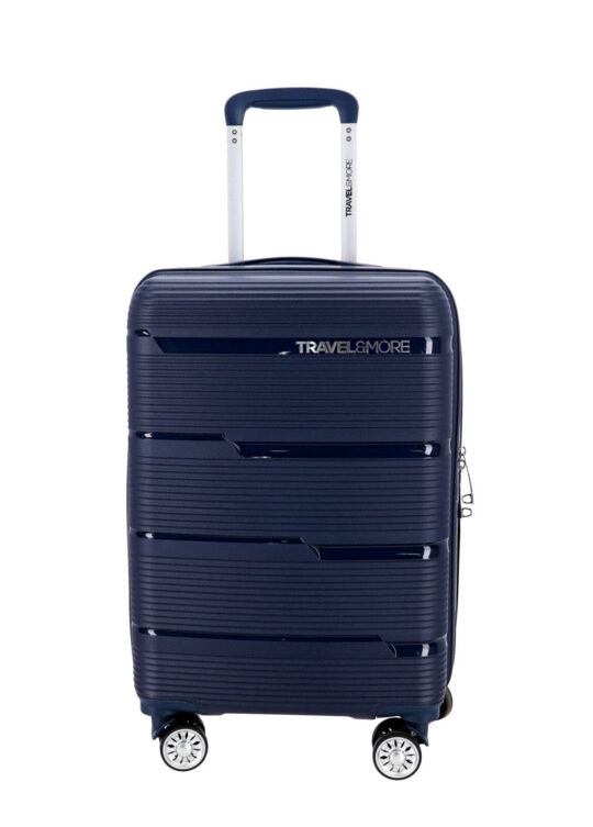 Kabinski kovček TRAVEL AND MORE Unbreakable - temno moder, 35 l