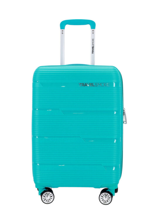 Kabinski kovček TRAVEL AND MORE Unbreakable - turkizen, 35 l