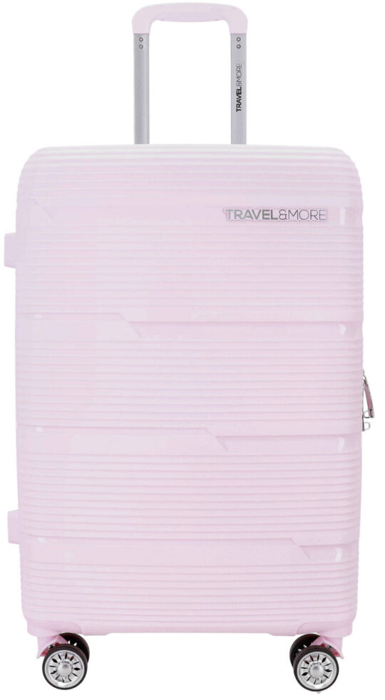 Kovček TRAVEL AND MORE Unbreakable - rose gold, srednji, trdi, 64 l