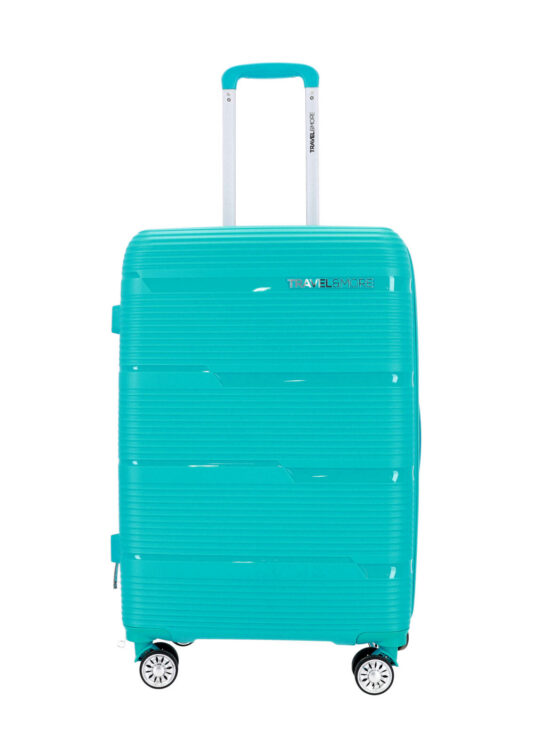 Kovček TRAVEL AND MORE Unbreakable - turkizen, srednji, trdi, 62 l
