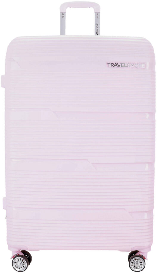 Kovček TRAVEL AND MORE Unbreakable - velik, rose gold, trdi, 100 l