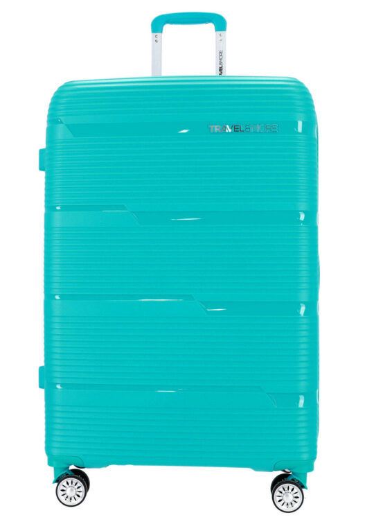 Kovček TRAVEL AND MORE Unbreakable - velik, turkizen, trdi, 100 l