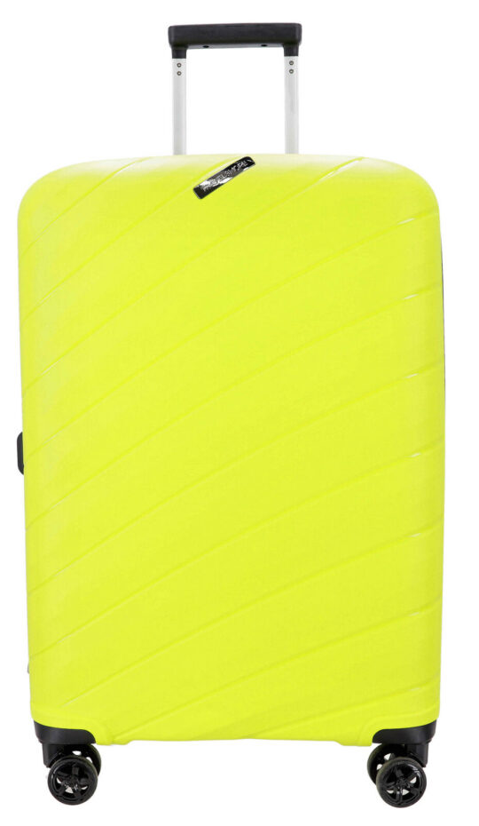 Kovček TRAVEL AND MORE Unbreakable - srednji, lime, trdi, 64 l