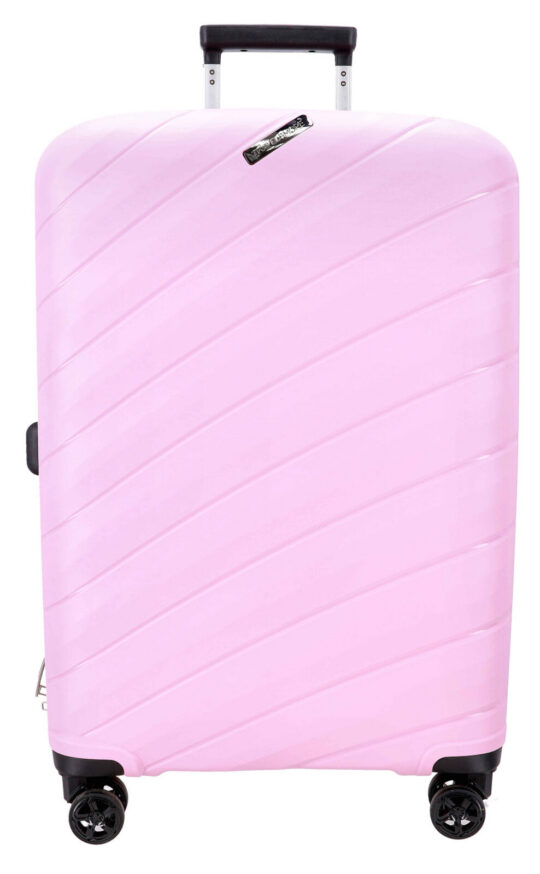 Kovček TRAVEL AND MORE Unbreakable - srednji, rose gold, trdi, 64 l