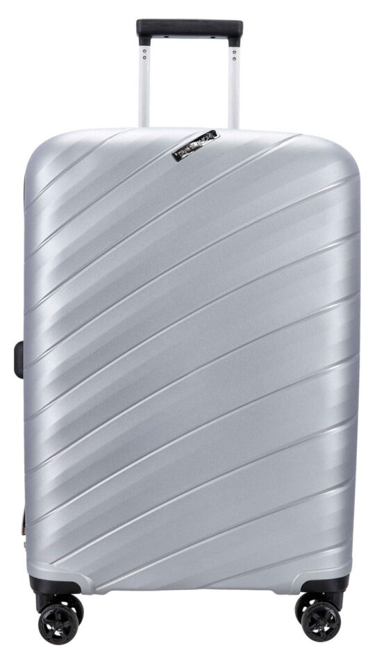 Kovček TRAVEL AND MORE Unbreakable - srednji, siv, trdi, 64 l